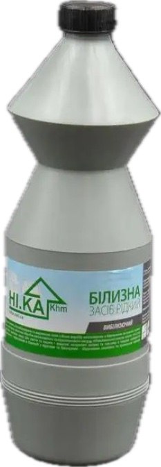 Засіб білизна НІ.КА ,1л- спеціально розроблений для видалення забруднень з різноманітних тканин без пошкодження їх структури.